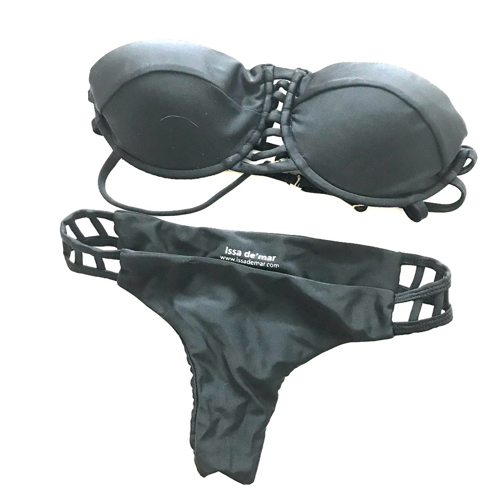 Issa de mar black strappy bikini size s